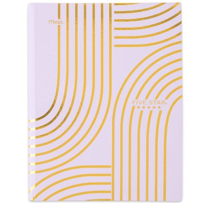 Five Star 150pg College Rule Composition Notebook 10.1&#34;x7.5&#34; Pink and Gold Rainbow_1