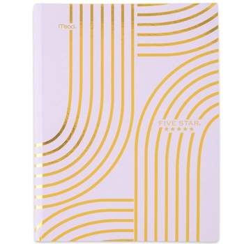 Five Star 150pg College Rule Composition Notebook 10.1"x7.5" Pink and Gold Rainbow
