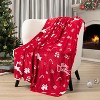 Throw Blanket Holiday Christmas Red Flannel Blanket Christmas Gift. - 3 of 4