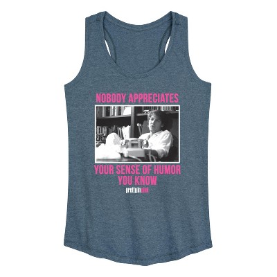 Women's - Pretty in Pink - Duckie and Blane Graphic Racerback Tank