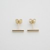 Midi Round Bar Earrings in Gold, Rose Gold, Silver - Honeycat - image 3 of 4