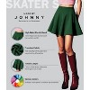 Women's Stretch Flared Skater Skirt - Basic Versatile Mini Style (XS-3XL Plus Size Available) Wb211_green - 2 of 4