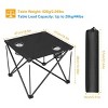 Racxily Folding Camping Table, Portable Lightweight Travel Desk with 2 Cup Holder, for Outdoor Beach Backyard Party Patio, Black - 3 of 4