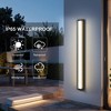 LamQee Modern Linear Outdoor Wall Lights Exterior Lighting Fixtures Outdoor Wall Sconces Wall Mount Lights With Acrylic Shade - 4 of 4