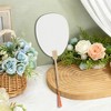 Unique Bargains Portable Double-Sided Long Handle Xuan Paper Folding Fan 1 Pc - 4 of 4