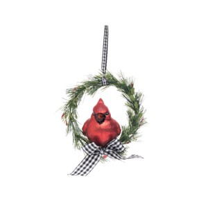 Gallerie II Checker Cardinal Glass Ornament - 1 of 2