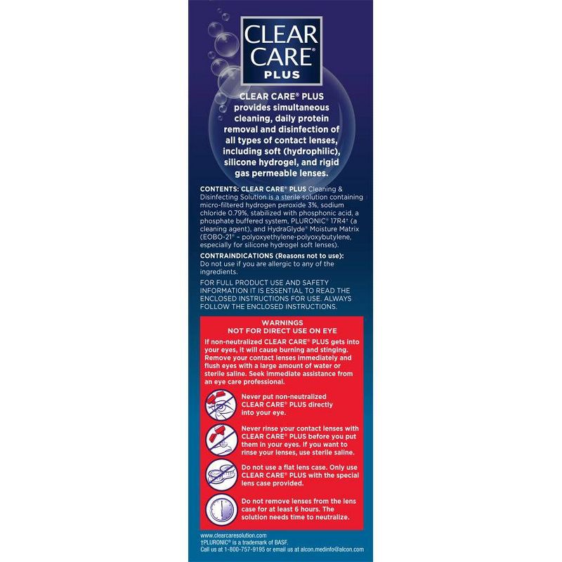 Clear Care Plus with Hydraglyde  For Soft Lenses - 12 fl oz, 5 of 7
