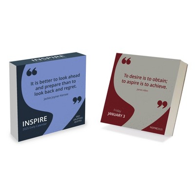 TF Publishing 2025 Daily Desktop Calendar 5.25"x5.25" Inspire: Inspirational Quote Planner, Tear-Off Schedule