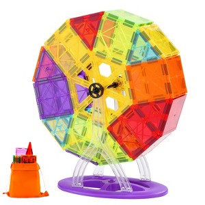 VEVOR Magnetic Tiles, 180 PCS Magnetic Building Blocks for Kids, Magnet Building Set ,Toys for Toddlers Boys Girls Aged 5+ - 1 of 4