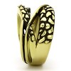 Slickblue Women’s IP Gold Stainless Steel Ring with No Stone, Animal Print Design, Size 5-10 - 4 of 4