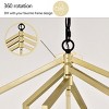 BAOURE 4 Light Chandelier,18.11 in Gold Lantern Light Fixtures with Farmhouse Metal Cage Adjustable Height for Dining Room Hallway Foyer - 4 of 4