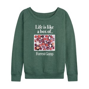 Women's - Forrest Gump - Life Is Like A Box Of Chocolates Lightweight French Terry Slouchy - 1 of 4