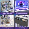 Aheaplus L Shaped Desk with LED Lights & Charging Station, Corner Desk with Hutch & Shelves - 4 of 4
