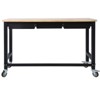 Okak 48/60IN Wide Office Desk with Adjustable Height, Standing Desk with Metal Wheels, Computer Desk for Living Room, Workshop, Office - 2 of 4