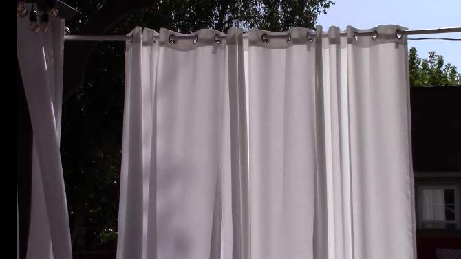 Set of 2 Bimini Striped Grommet Top Curtain Panels - Outdoor Décor, 2 of 7, play video