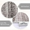 Acekool 5x7 Green Washable Area Rug, Modern Solid Braid Print, Non-Slip, Stain Resistant, Low Pile Accent Carpet for Living Room Bedroom - 4 of 4