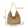 BEAFUP Straw Hobo Bags for Women,Large Woven Tote Bag Summer Crochet Shoulder Bag,Vintage Beach Bag Foldable Handbag for Vacation - 3 of 4