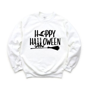 Simply Sage Market Women's Graphic Sweatshirt Happy Halloween Witch - 1 of 4