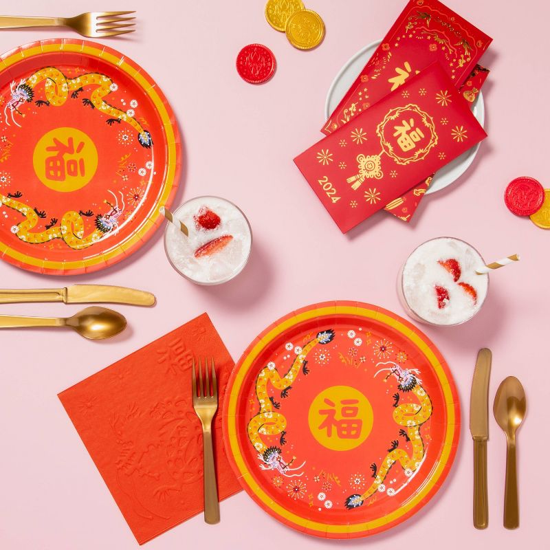 6ct Lunar New Year Mature Red Envelopes with Gold Foil, 2 of 4