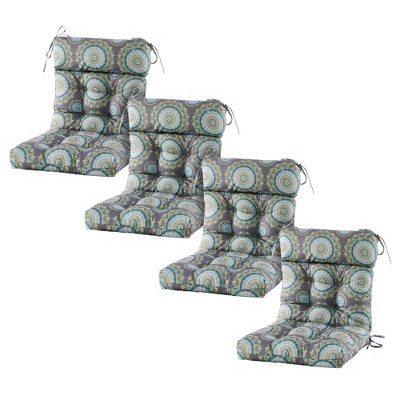 ARTPLAN Patio Chair Cushion,Tufted Adirondack Outdoor Chair Cushion,Wicker High Back Outdoor Seat Cushion,Set of 4,21"X21"X4" (4 Pack)