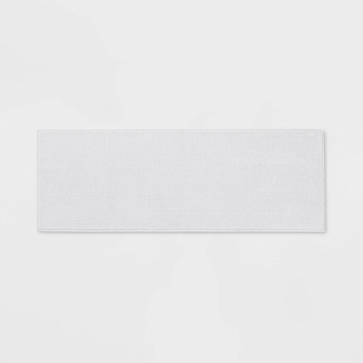 20"x58" Everyday Chenille Bath Runner White - Room Essentials™: Machine Washable, Tufted Recycled Polyester