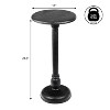 JONATHAN Y Leopold 24.5" Cottage Designer Mango Wood Pedestal Round Drink Table & Decorative End Table - 4 of 4