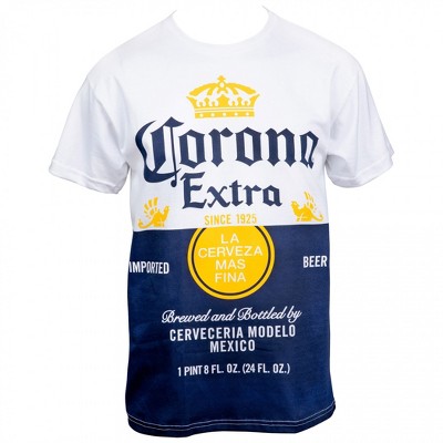 Adult Corona Extra Beer Label Design White T-Shirt