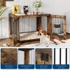 Wooden Dog Crate Furniture – Elegant Indoor Dog Kennel for Large/Medium Dogs, Functional End Table Design - 3 of 4