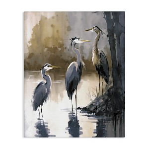Stupell Industries Lake View Herons Canvas Art - 1 of 4