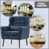 CAVINAS Modern Accent Chair, Fabric Upholstered Armchair for Living Room, Comfy Soft Padded Lounge Chair with Pillow - 2 of 4