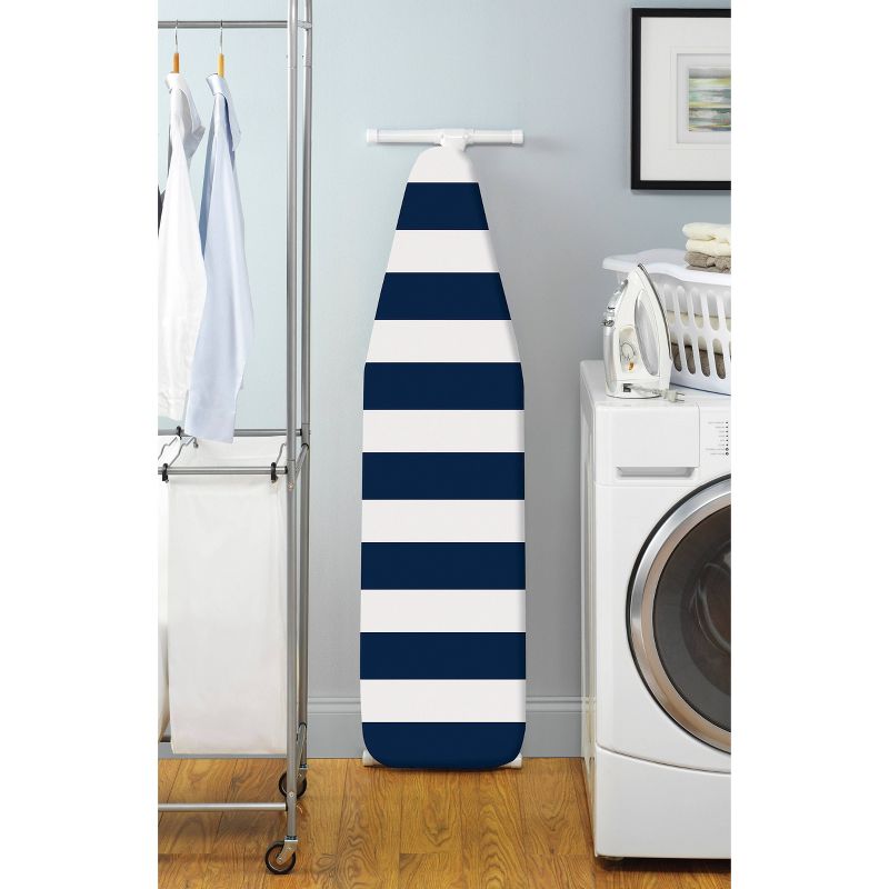 Whitmor Ironing Board Cover and Pad Stripe Navy, 3 of 5