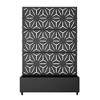 MAYEERTY Planter Box with Trellis Iron Black Star Shape 01 Style 72x47x16in 3-Piece Set - 4 of 4