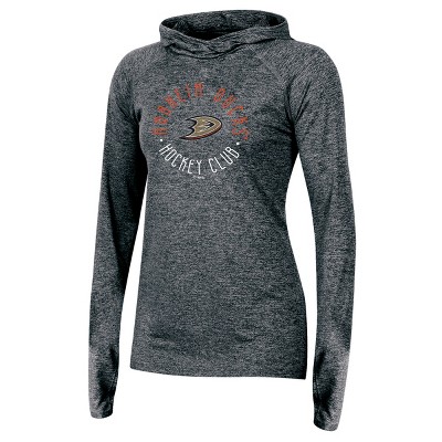 NHL Anaheim Ducks Women's For the Win Gray Performance Hoodie M