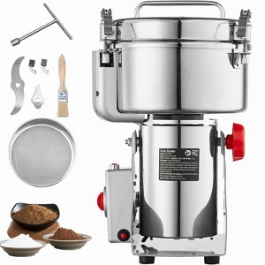 VEVOR 2500g Electric Grain Mill Grinder, High Speed 3400W Commercial Spice Grinders, Stainless Steel Pulverizer Powder Machine - 1 of 4