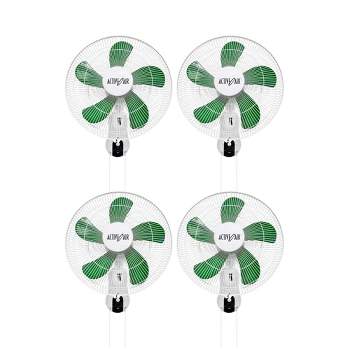 Hydrofarm Active Air ACF16 16 Inch 3 Speed Wall Mountable 90 Degree Heavy Duty Hydroponic Grow Oscillating Fan with Spring Loaded Clip, (4 Pack)