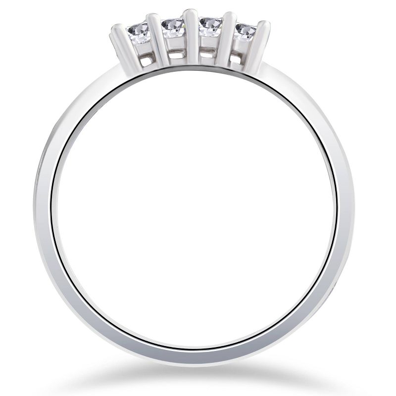 Pompeii3 3/8ct Princess Cut Diamond Wedding Ring 14K White Gold, 2 of 5