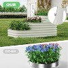 Galvanized Steel Raised Garden Bed Kit, 3-Size Convertible Oval Planter, Safe Edges, Tool-Free Assembly, Outdoor Use, Beige - 4 of 4