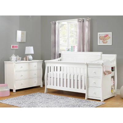 baby crib dresser changing table combo