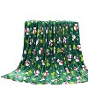 Kate Aurora Ultra Soft & Cozy Christmas Green Santa Plush Accent Throw Blanket - 50 in. W x 60 in. L - 2 of 4