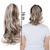 Alilang Claw Clip Curly Ponytail Extension 9 Inch Long Curly Wavy Hairpiece  Synthetic Clip-In Ponytail for Women Daily Wear - 2 of 4