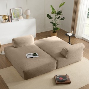 Whisen 72" Oversized Modular Right Facing Foam Filled Sofa Bed for Living Room Elderly Baby Friendly No Assembly Free Combination - 1 of 4