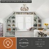 VAXCEL Euclid 16-in W Gold Aged Brass Contemporary Geometric Semi Flush Mount Ceiling Light Fixture with Silver Mercury Glass Shade - 3 of 4