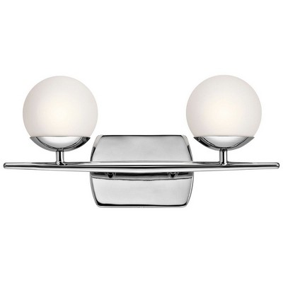 Jasper Mid-Century 16.5" Vanity Light in Natural Brass with Opal Glass