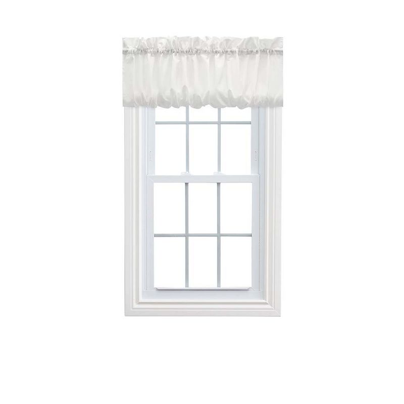 Ellis Stacey 1.5" Rod Pocket High Quality Fabric Solid Color Balloon Valance 60"x15" Ice Cream, 1 of 4