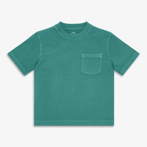 Детские футболки Primary Kids Garment-Dyed Easy Pocket Tee In Sunwashed Teal Size 12