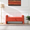 PAGED Modern Teddy Storage Bench Upholstered Foot Rest Stool Entryway Bench with High-Density Foam for Living Room, Entryway - 2 of 4