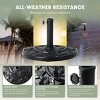 WestinTrends Sturdy Freestanding Resin Umbrella Half Base, Black - 3 of 4