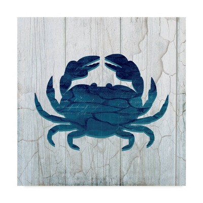 18" x 18" Gypsy Sea Blue Crab by Lightboxjournal - Trademark Fine Art