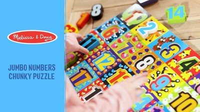 Melissa & Doug Jumbo Numbers Wooden Chunky Puzzle (20pc