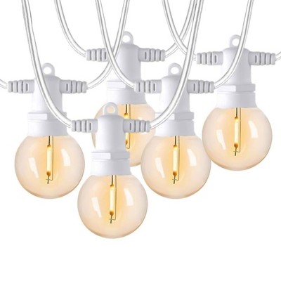 Novelty Lights 25 Pk G40 LED Outdoor String Light Globe Replacement Bulbs amber 